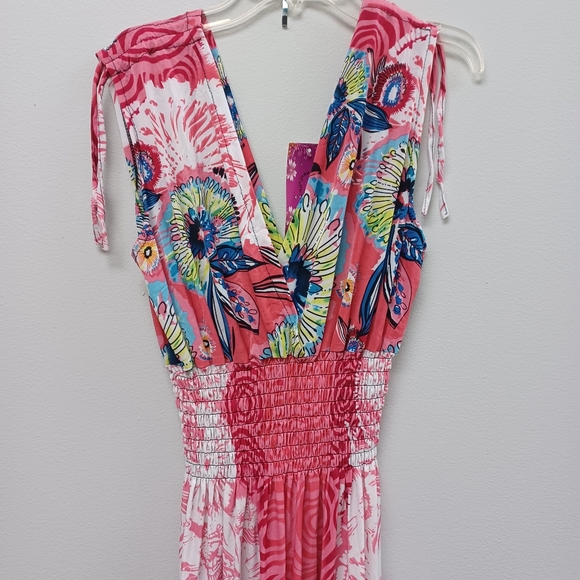 Maxi dress colorful floral print XXL - Picture 3 of 11